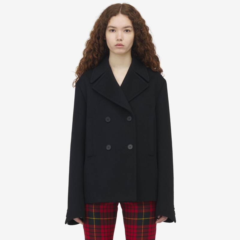 ALEXANDER MCQUEEN - Wool Felt Peacoat - Item 805810QKABE1000